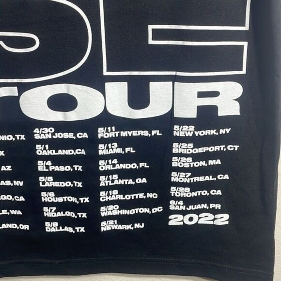 (P) J Balvin Concert Tour T-Shirt Sizes L,M,S Black Smiley Face Men's Lightning - Picture 4 of 9